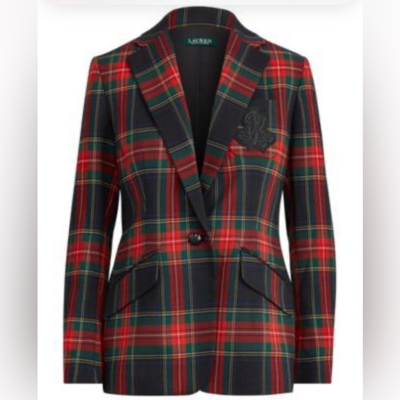 Ralph Lauren Jackets & Blazers - Ralph Lauren Women’s Red Tartan Plaid Blazer NWT Size 6